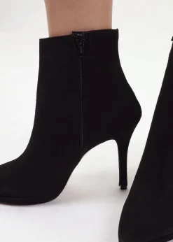 Hot DANIEL Abigail Black Suede Platform Ankle Boots
