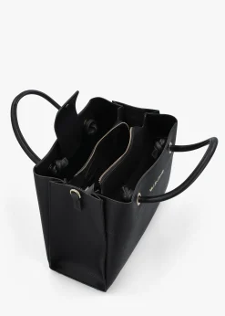Discount VALENTINO BAGS Alexia Black Logo Strap Tote Bag