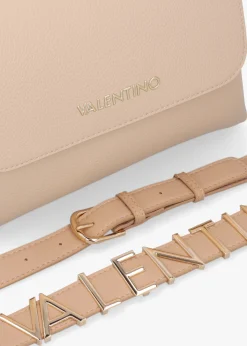 Discount VALENTINO BAGS Alexia Ecru Logo Strap Satchel Bag