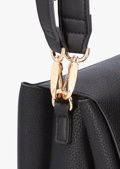 Discount VALENTINO BAGS Alexia Nero Logo Strap Satchel Bag