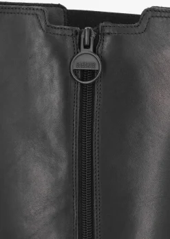 Online BARBOUR INTERNATIONAL Alicia Black Leather Knee High Chelsea Boots