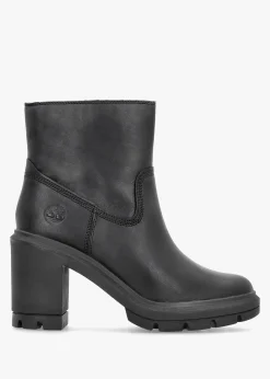 Hot TIMBERLAND Allington Heights Black Leather Block Heel Ankle Boots
