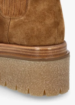 New ALPE Alpie Tan Suede Crepe Sole Chelsea Boots