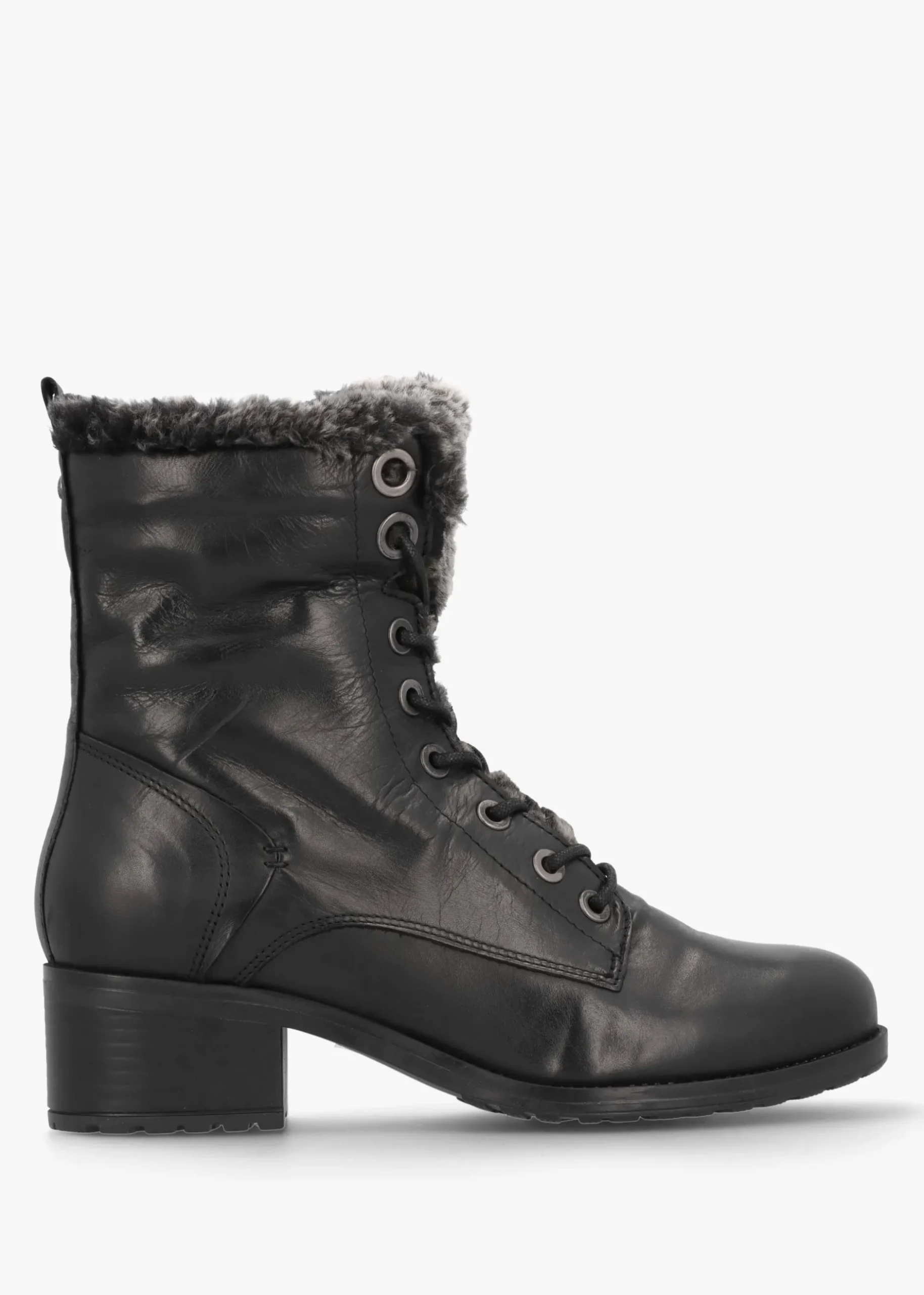 Sale MODA IN PELLE Alpinne Black Leather Tall Ankle Boots