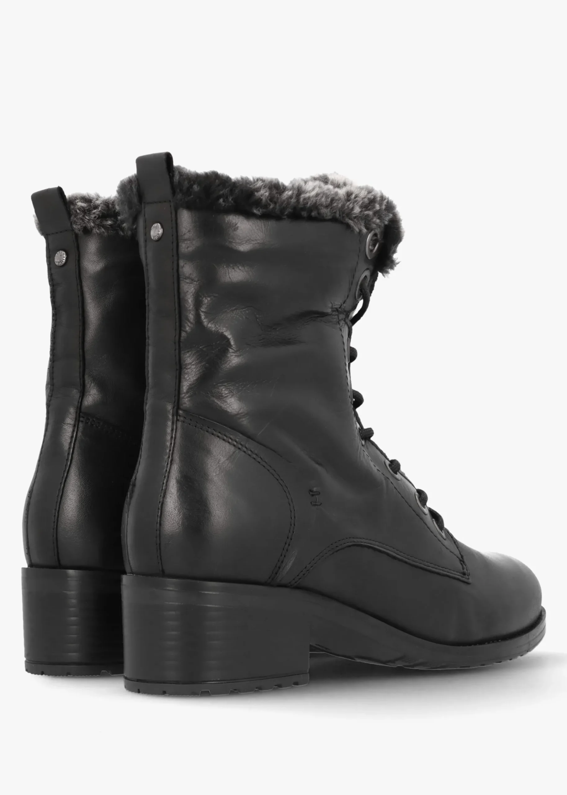 Sale MODA IN PELLE Alpinne Black Leather Tall Ankle Boots