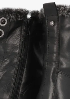 Sale MODA IN PELLE Alpinne Black Leather Tall Ankle Boots