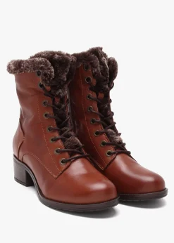 Best MODA IN PELLE Alpinne Tan Leather Tall Ankle Boots