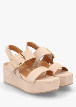 Outlet ALPE Altona Beige Suede Flatform Sandals