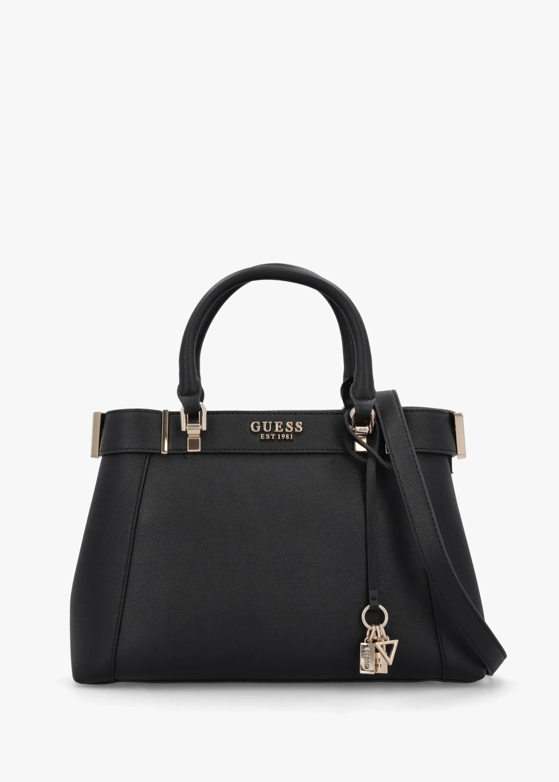 New GUESS Anadela Large Black Satchel Bag