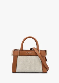 Best GUESS Anadela Mini Natural Cognac Satchel Bag