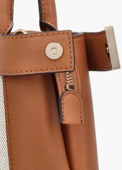 Best GUESS Anadela Mini Natural Cognac Satchel Bag