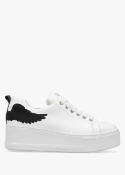 Outlet MARTE Angels Rise Black Leather Flatform Trainers