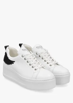 Outlet MARTE Angels Rise Black Leather Flatform Trainers