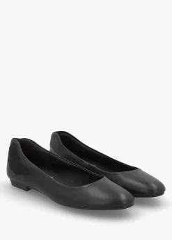 Outlet MARTE Angels Wings Black Leather Ballet Pumps