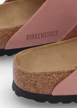 Clearance BIRKENSTOCK Arizona Big Buckle Old Rose Nubuck Leather Two Bar Mules