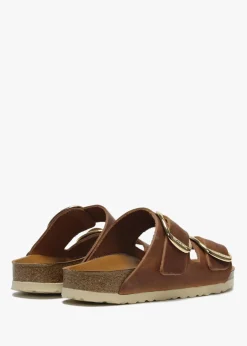 Online BIRKENSTOCK Arizona Big Buckle Tan Leather Two Bar Mules