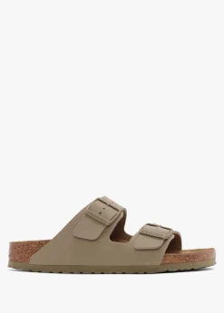 Fashion BIRKENSTOCK Arizona Birko-Flor Faded Khaki Two Bar Mules