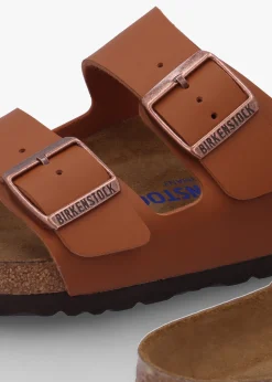 Best BIRKENSTOCK Arizona Birko-Flor Soft Footbed Ginger Brown Two Bar Mules