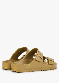 Fashion BIRKENSTOCK Arizona EVA Glamour Gold Two Bar Mules