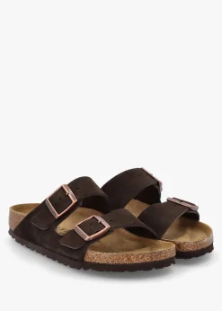 Fashion BIRKENSTOCK Arizona Mocca Suede Two Bar Mules