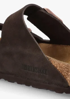 Fashion BIRKENSTOCK Arizona Mocca Suede Two Bar Mules