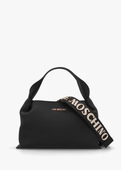 Best LOVE MOSCHINO Aura Slouch Nero Hobo Bag