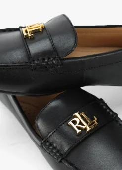Sale LAUREN RALPH LAUREN Barnsbury Black Leather Loafers