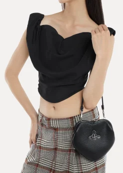 Hot VIVIENNE WESTWOOD Belle Black Heart Frame Cross-Body Bag