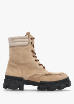 Hot DANIEL Betro Beige Nubuck Leather Chunky Ankle Boots