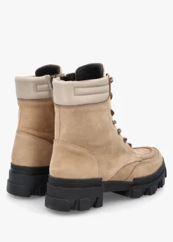 Hot DANIEL Betro Beige Nubuck Leather Chunky Ankle Boots