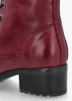 Best MODA IN PELLE Bezzie Burgundy Leather Block Heel Ankle Boots