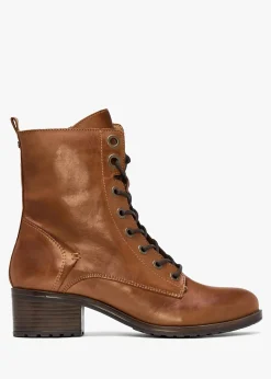 Sale MODA IN PELLE Bezzie Tan Leather Block Heel Ankle Boots