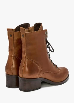 Sale MODA IN PELLE Bezzie Tan Leather Block Heel Ankle Boots