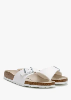 Clearance BIRKENSTOCK Women's Madrid Birko-Flor White Mules