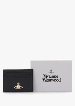 New VIVIENNE WESTWOOD Black Flat Card Case