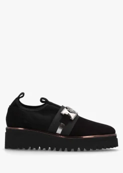 Best LUCA GROSSI Black Suede Adorned Trouser Shoes