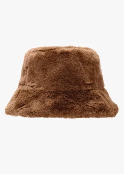 Discount OAKWOOD Bobland Tan Faux Fur Bucket Hat
