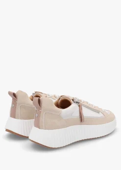 Hot MODA IN PELLE Bouville Off White Leather & Suede Chunky Trainers
