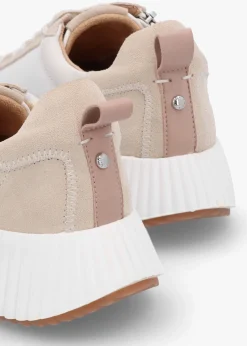 Hot MODA IN PELLE Bouville Off White Leather & Suede Chunky Trainers