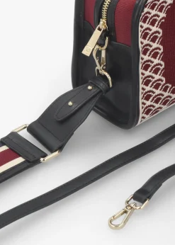 Fashion MY BEST BAG Burgundy Monkey Tapestry Cross-Body Bag