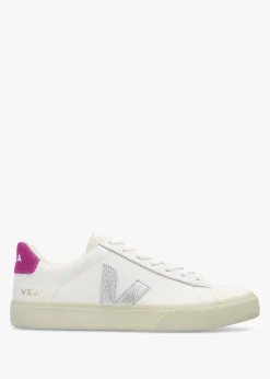 Online VEJA Campo Leather White Silver Ultraviolet Trainers