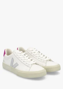 Online VEJA Campo Leather White Silver Ultraviolet Trainers