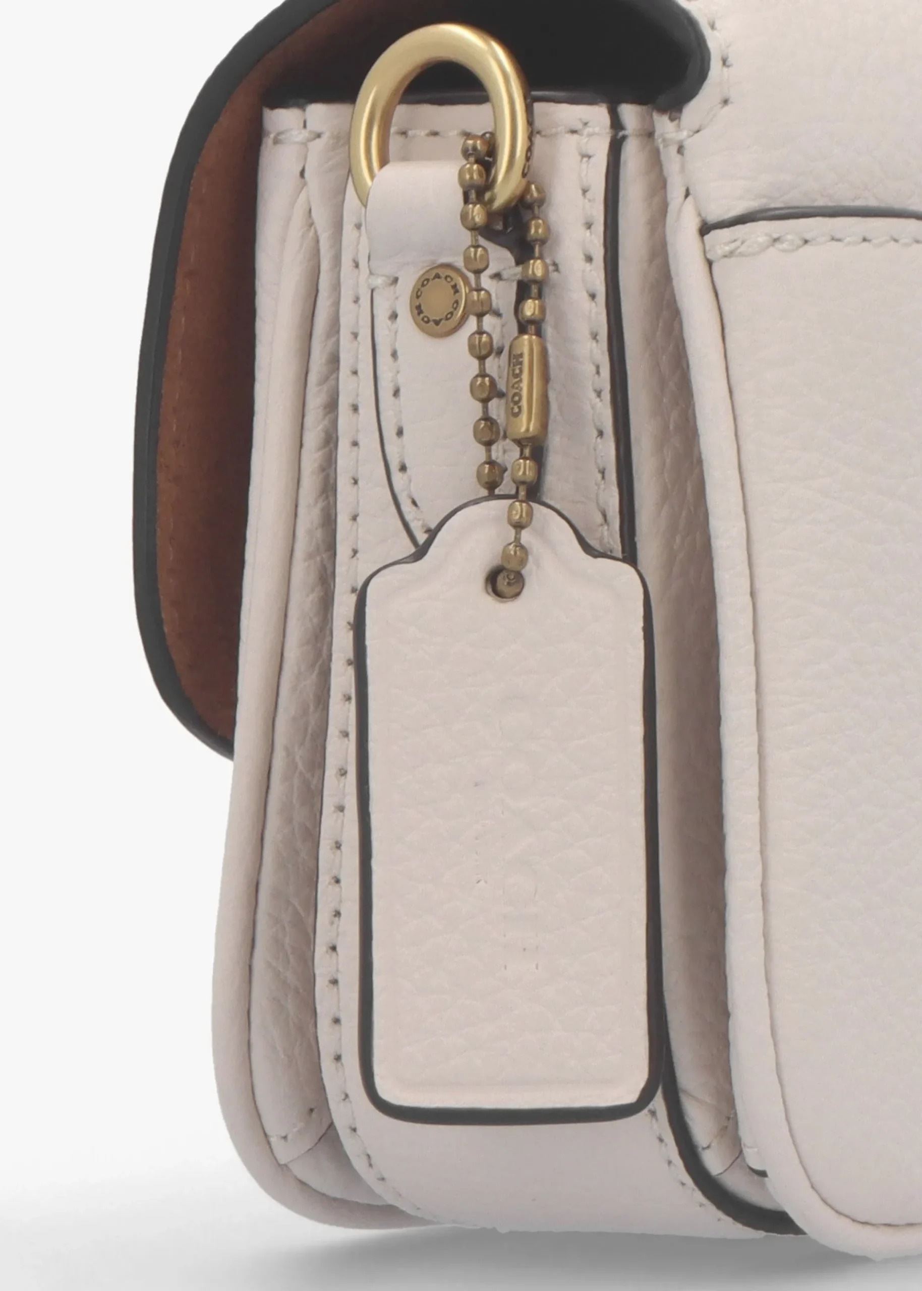 Best COACH Cassie 17 Chalk Leather Cross-Body Bag
