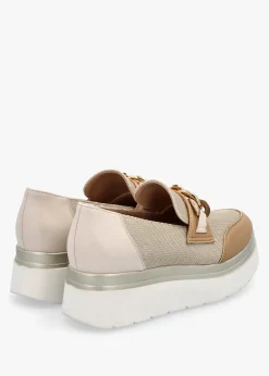 Clearance DANIEL Chainy Beige Link Chain Flatform Loafers