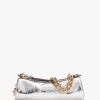 Best VIVIENNE WESTWOOD Cindy Cylinder Silver Metallic Crinkle Shoulder Bag