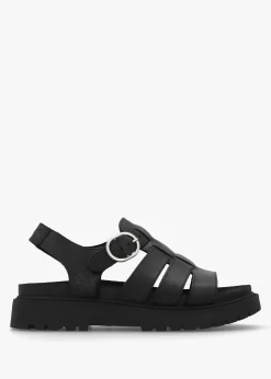 Best TIMBERLAND Clairemont Way Black Leather Fisherman Sandals