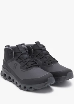 Hot ON RUNNING Cloudroam Waterproof Black & Eclipse High Top Trainers