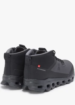 Hot ON RUNNING Cloudroam Waterproof Black & Eclipse High Top Trainers