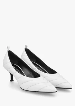Best PREZIOSO Coda White Patent Leather Court Shoes