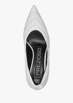 Best PREZIOSO Coda White Patent Leather Court Shoes